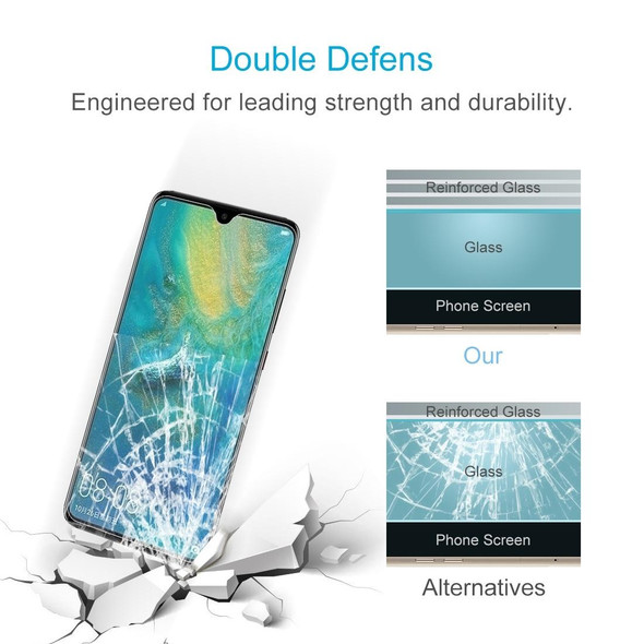 100 PCS 0.26mm 9H Surface Hardness 2.5D Curved Edge Tempered Glass Film for Huawei Mate 20