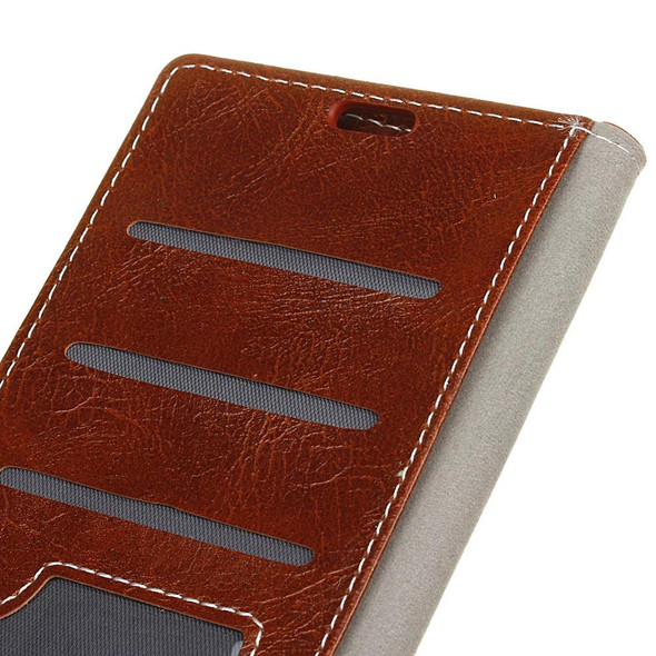 Retro Crazy Horse Texture Horizontal Flip Leather Case for Huawei P30 Lite, with Wallet & Holder & Card Slots & Photo Frame (Brown)
