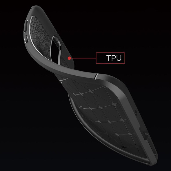 Litchi Texture TPU Case for Huawei Mate RS Porsche Design(Black)