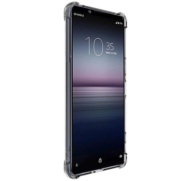 Sony Xperia 1 IV imak All-inclusive Shockproof Airbag TPU Case with Screen Protector(Transparent Black)