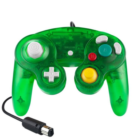 5 PCS Single Point Vibrating Controller Wired Game Controller - Nintendo NGC(Transparent  Green)