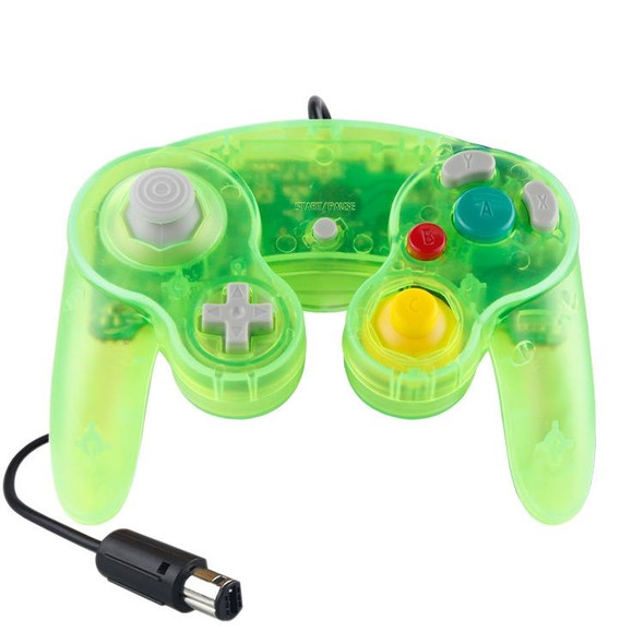 5 PCS Single Point Vibrating Controller Wired Game Controller - Nintendo NGC(Water Green)
