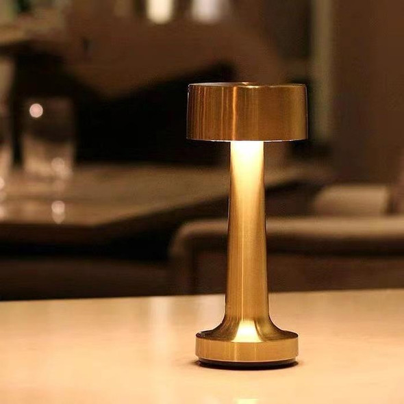 JB-TD10 LED Charging Bar Table Lamp Retro Creative Bar Cafe Restaurant Simple Bedside Night Light, Specification: EU Plug(Golden)