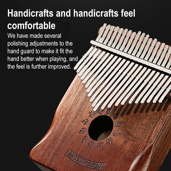 17 Tone Acacia Wood Thumb Piano Kalimba Musical Instruments(Brown-Reindeer)