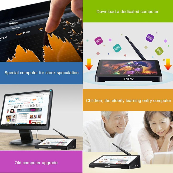 PiPo X8 Pro TV Box Style Mini PC, 3GB + 64GB, 7 inch Windows 10, Intel Celeron N4020 Dual Core, Support TF Card / Bluetooth / WiFi / LAN / HDMI, US/EU Plug