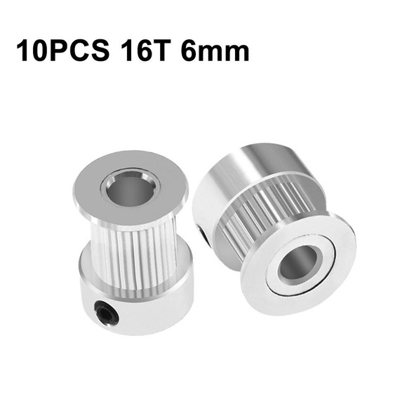 10 PCS GT2 3D Printer Synchronous Wheel Transmission Leatherette Pulley, Specification: 16 Tooth 6mm