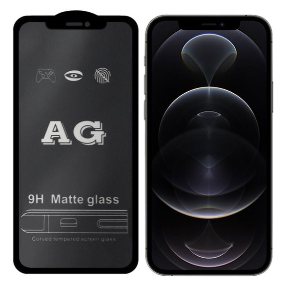 AG Matte Frosted Full Cover Tempered Glass Film - iPhone 12 / 12 Pro