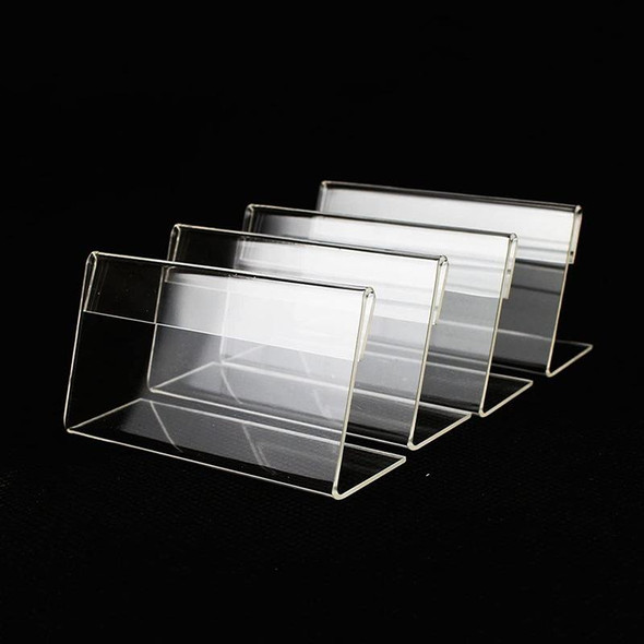 10 PCS Mini Clear Acrylic Sign Display Stand Label Holder