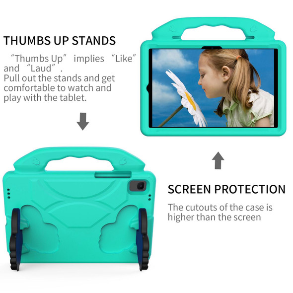 Samsung Galaxy Tab S6 Lite / P610 Thumb Bracket EVA Shockproof Tablet Case (Glacier Green)