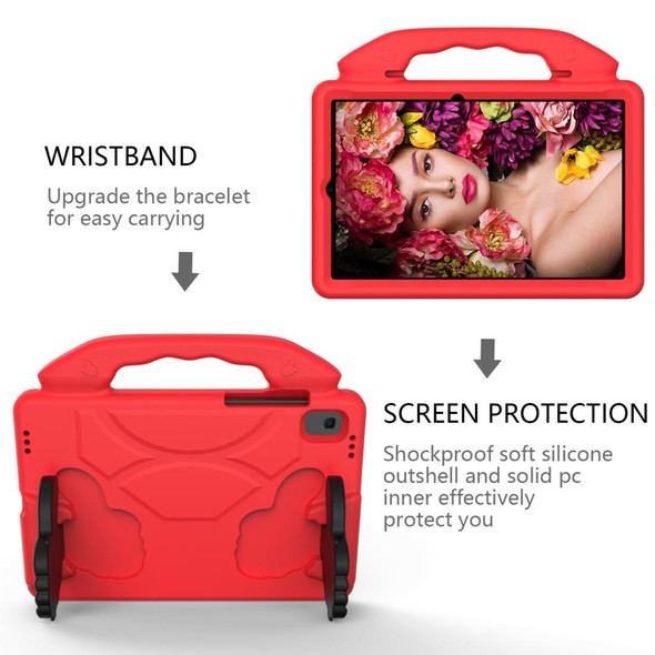 Samsung Galaxy Tab S6 Lite / P610 Thumb Bracket EVA Shockproof Tablet Case(Red)