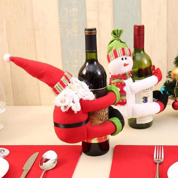 Christmas Wine Bottle Bag Cover Christmas Table Decoration(Snowman )