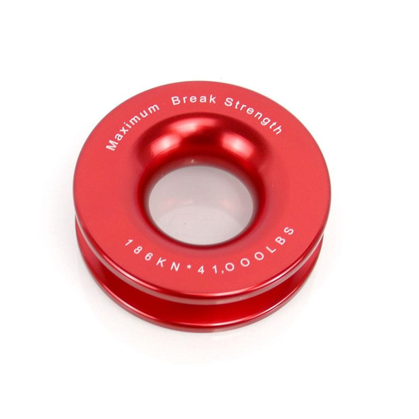 Truck Winch Snatch Recovery Ring for Soft Shackle ATV UTV Rcovery 41000 lb(Red)