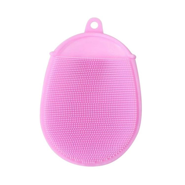 Baby Shower Shampoo Silicone Massage Brush(Pink)