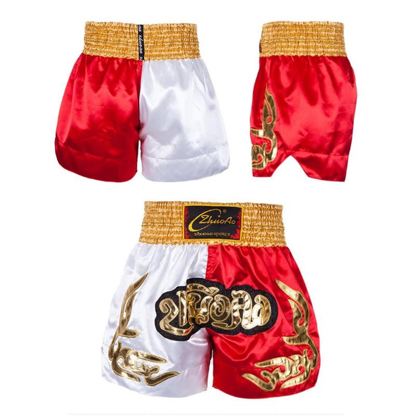 ZhuoAo Muay Thai/Boxing/Sanshou/Fighting Shorts for Men and Women, Size:L(Quick Dry Sanda Blue)