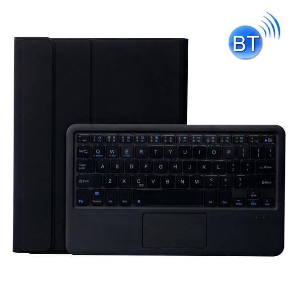 YT11B-A Detachable Candy Color Bluetooth Keyboard Leather Tablet Case with Touch Pad & Pen Slot & Holder for iPad Pro 11 inch 2021 (Black)