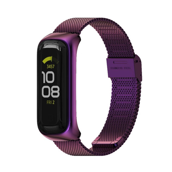 Samsung Galaxy Fit 2 MIJOBS Milan Buckle Stainless Steel Watch Band(Purple)