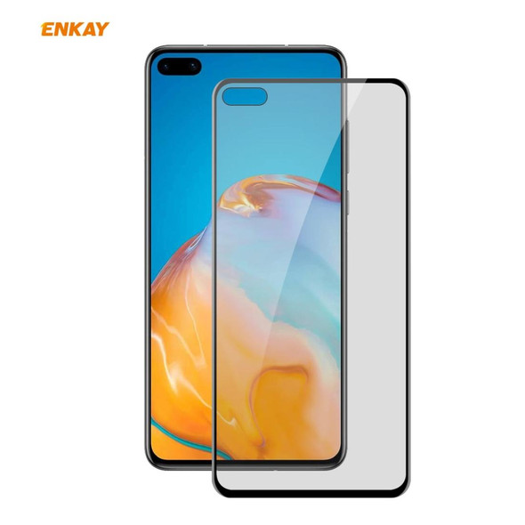 HUAWEI P40 ENKAY Hat-Prince 0.26mm 9H 6D Privacy Anti-spy Full Screen Tempered Glass Film