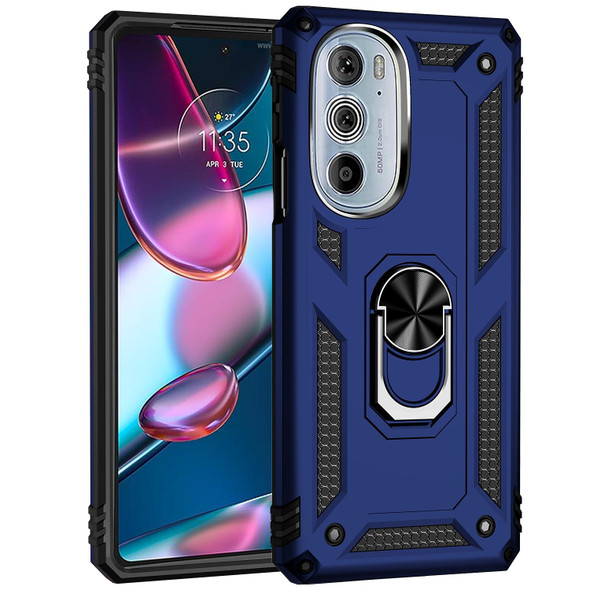 Motorola Edge 30 Pro Shockproof TPU + PC Phone Case(Blue)