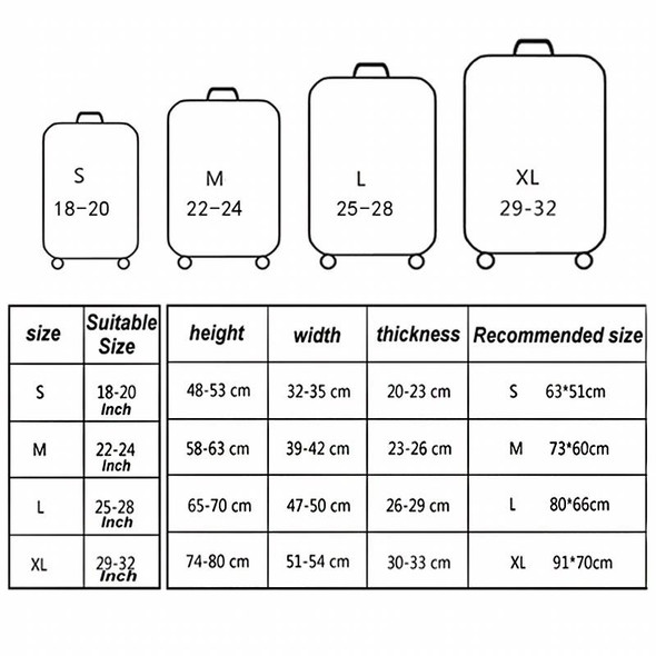 Travel Abrasion-resistant Elastic Luggage Protective Cover Suitcase Dust Covers, Size:29-32 inch(Green Ripple)