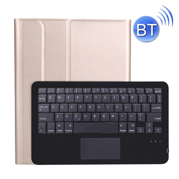 A11B-A 2020 Ultra-thin ABS Detachable Bluetooth Keyboard Tablet Case for iPad Pro 11 inch (2020), with Touchpad & Pen Slot & Holder (Gold)
