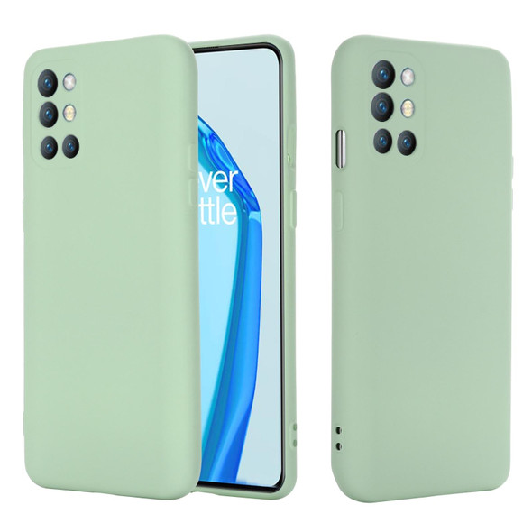 Pure Color Liquid Silicone Shockproof Full Coverage Case - OnePlus 9R(Green)