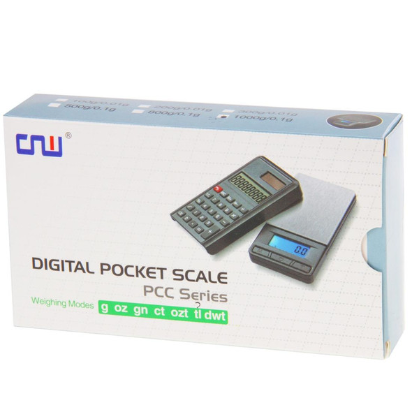 2 in 1 Electronic Pocket 1000g x 0.1g Jewelry  Digital Scale Balance + Calculator with Digits LCD Display