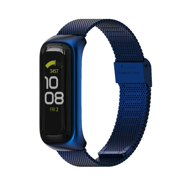 Samsung Galaxy Fit 2 MIJOBS Milan Buckle Stainless Steel Watch Band(Blue)