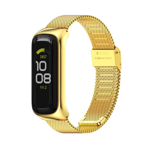 Samsung Galaxy Fit 2 MIJOBS Milan Buckle Stainless Steel Watch Band(Gold)