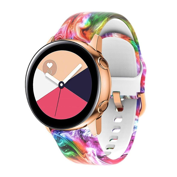 Samsung Galaxy Watch 46mm Silicone Printing Watch Band(Colorful Glaze)