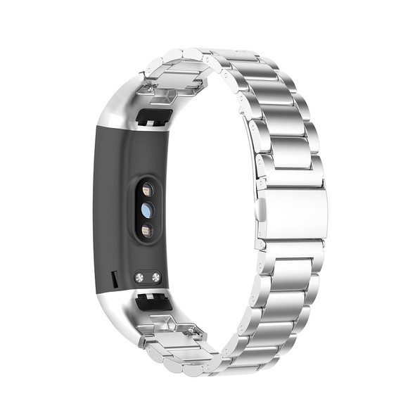 Huawei Honor Band 4 (CRS-B19) / Honor Band 5 (CRS-B19S) Three Beads Steel Wrist Strap Watchband(Silver)