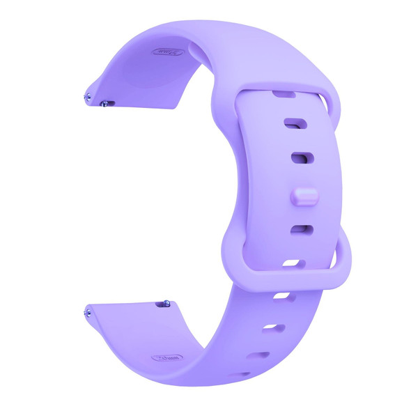 20mm - Samsung Galaxy Watch Active 3 41mm Butterfly Buckle Silicone Watch Band(Purple)