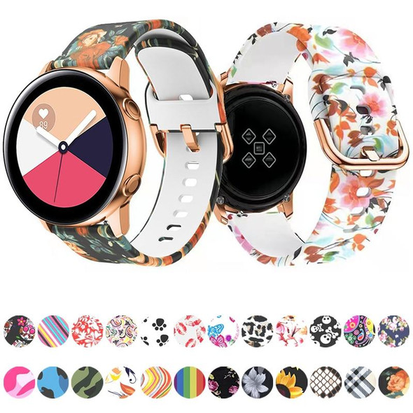 Samsung Galaxy Watch 46mm Silicone Printing Watch Band(British Grid)