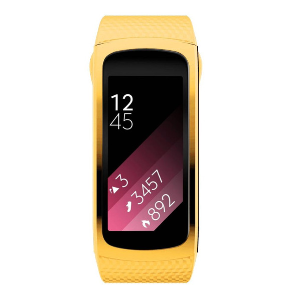 Samsung Gear Fit2 Pro Silicone Watch Band, Size:L(Yellow)