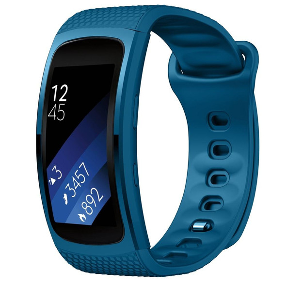 Samsung Gear Fit2 Pro Silicone Watch Band, Size:S(Official Blue)