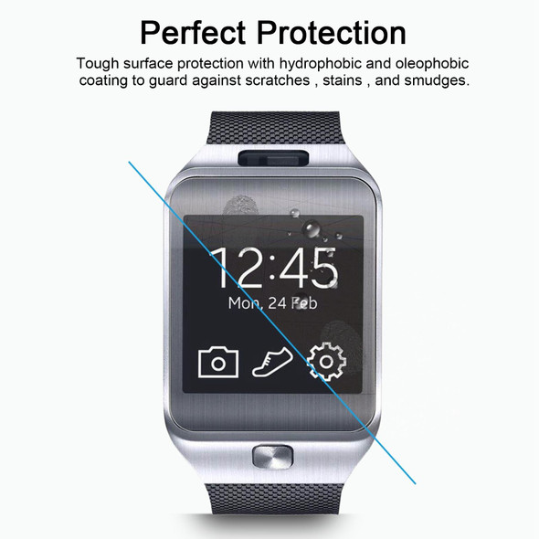 2 PCS ENKAY Hat-Prince for Samsung Gear 2 R380 Smart Watch 0.2mm 9H Surface Hardness 2.15D Explosion-proof Tempered Glass Screen Film