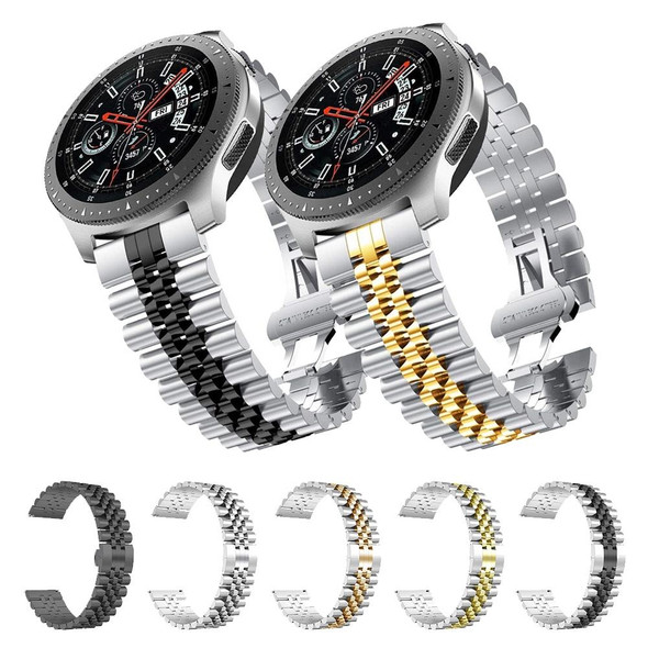 20mm - Samsung Galaxy Watch 3 41mm Five Beads Steel Watch Band(Silver Rose Gold)