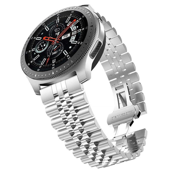 20mm - Samsung Galaxy Watch 3 41mm Five Beads Steel Watch Band(Silver)