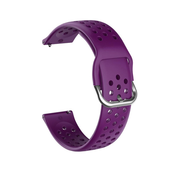 20mm - Huami Amazfit GTS / Samsung Galaxy Watch Active 2 / Huawei Watch GT2 42MM Inner Buckle Breathable Watch Band(Purple)