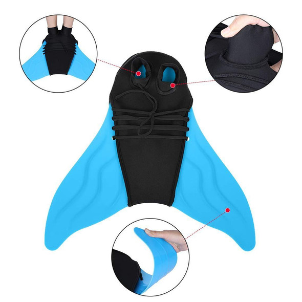 Mermaid Fins Frost Shoes One-Piece Fins Diving Fins, Size: Free Size(F02 Pink Children)