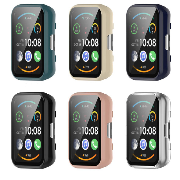 OPPO Watch Free PC+ Toughened Film Fully Enclosed Protective Watch Case(Transparent.)