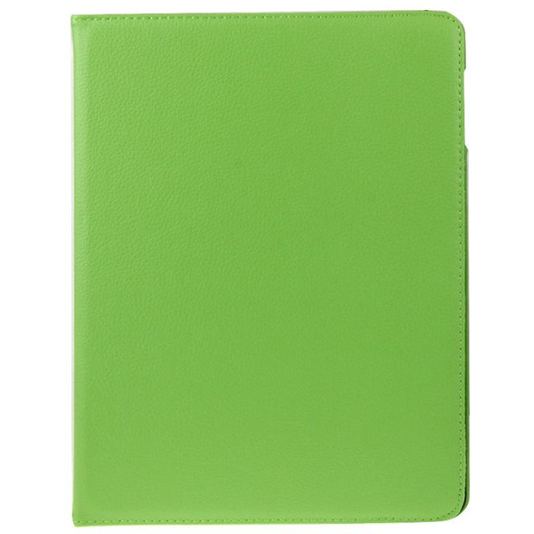 360 Degree Rotatable Leatherette Case with Sleep / Wake-up Function & Holder for New iPad (iPad 3)(Green)