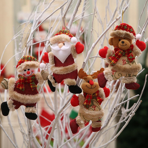 Christmas Ornaments Gift Santa Claus Snowman Dancing Pendant Tree Toy Doll Hang Decorations( Santa Claus)