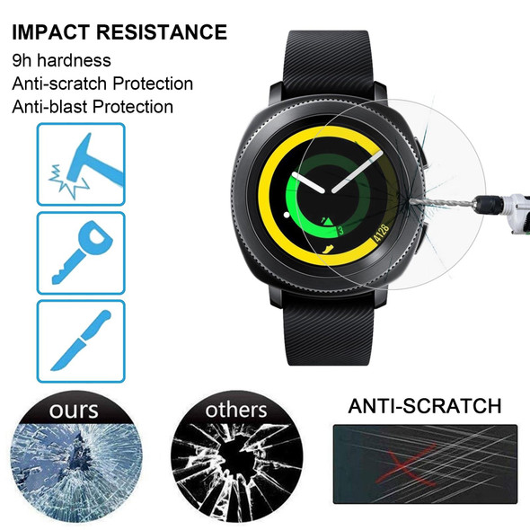 2 PCS ENKAY Hat-Prince for Samsung Gear Sport Smart Watch 0.2mm 9H Surface Hardness 2.15D Explosion-proof Tempered Glass Screen Film