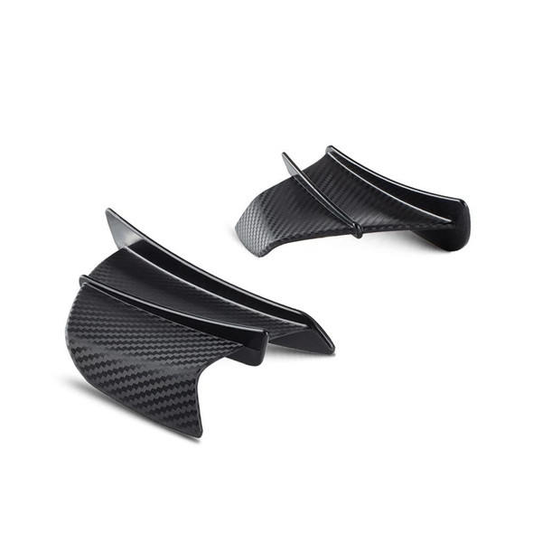 Motorcycle Winglet Aerodynamic Wing Kit Spoiler, Style:Matte Carbon