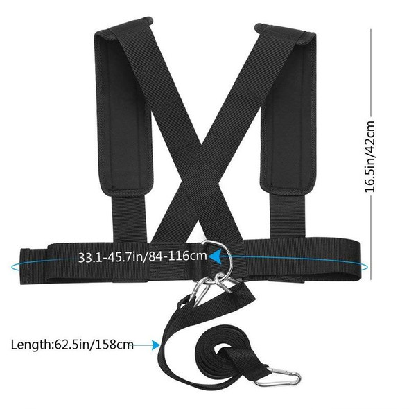 Anti-resistance Training Belt Speed Exercise Tension Belt Weight-bearing Exercise Strap, Style:Ordinary(Black)