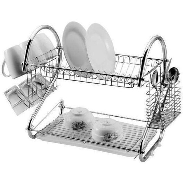 Madala Dish Rack for Kitchen Counter, 2 Tier Dish Rack and Dish Drainer for  Kitchen Organizer, Dish Drying Rack Dish Dryer with Detachable Cup Rack