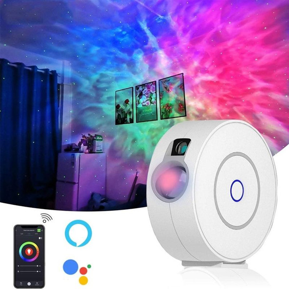 WiFi Graffiti Smart Circular Star Projection Light Home Theater Atmosphere Light(UK Plug)