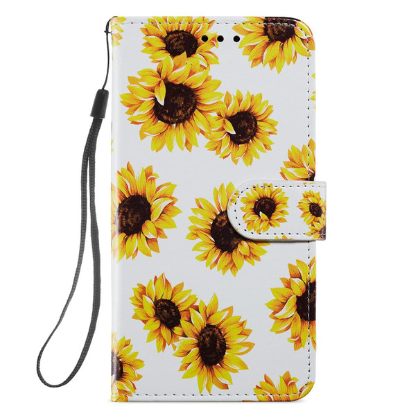 Painted Pattern Horizontal Flip Leather Case with Holder & Card Slots & Photo Frame - iPhone XS Max(Sunflower)