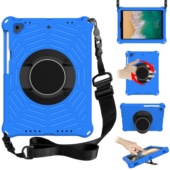 Spider King EVA Protective Case with Adjustable Shoulder Strap & Holder & Pen Slot - iPad 9.7 2018 & 2017 / Pro 9.7 / Air 2 / Air(Blue)