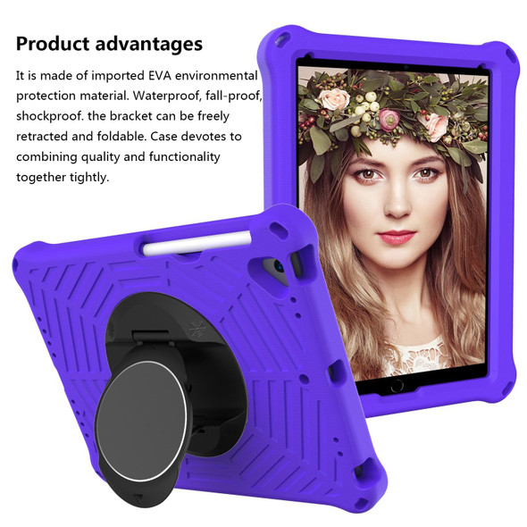 Spider King EVA Protective Case with Adjustable Shoulder Strap & Holder & Pen Slot - iPad 9.7 2018 & 2017 / Pro 9.7 / Air 2 / Air(Purple)